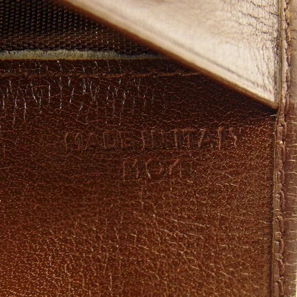 Celine Bi -fold Wallet Macadam Beige Canvas x Leather Authentic USED - Picture 9 of 10